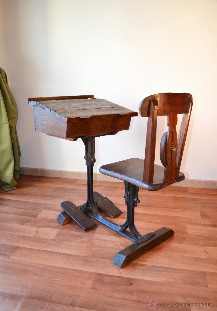 Pupitre antiguo de colegio